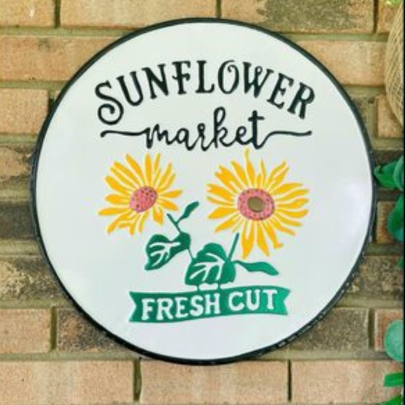 Sunflower Market Metal Enamel Sign - Picture 8 of 10